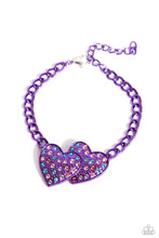 Load image into Gallery viewer, Paparazzi Accessories-Lovestruck Lineup - Purple