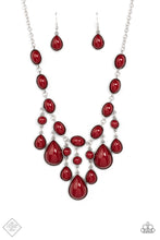 Load image into Gallery viewer, Paparazzi Accessories-Mediterranean Mystery - Red-Necklace