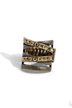 Load image into Gallery viewer, Paparazzi Accessories-Industrial Intersection-Brass
