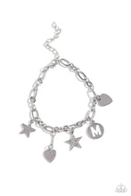 Load image into Gallery viewer, paparazzi Accessories-Legacy Letters - White - M
