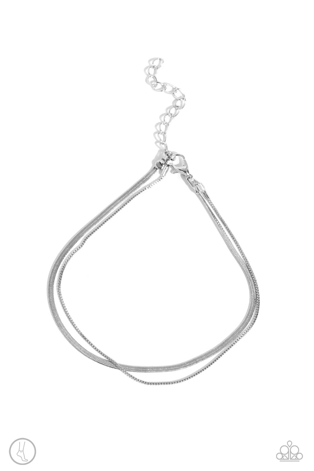 Paparazzi Accessories-Glistening Gauge - Silver