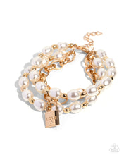 Load image into Gallery viewer, Paparazzi Accessories-LOVE-Locked Legacy - Gold
