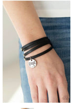 Load image into Gallery viewer, Paparazzi Accessories-Wonderfully Worded Black Bracelet
