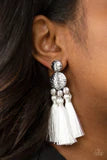 Load image into Gallery viewer, Paparazzi Taj Mahal Tourist - White - Thread Fringe - Earrings
