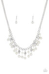 Load image into Gallery viewer, Paparazzi Accessories-REGAL REFINEMENT - WHITE Necklace
