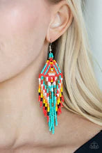Paparazzi Accessories-Boho Blast Blue-Earrings