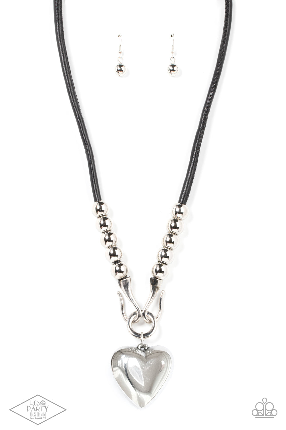 Paparazzi Accessories-Forbidden Love - Black-Necklace