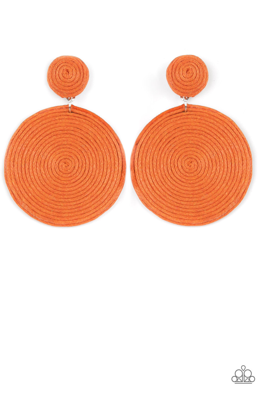 Paparazzi Accessories-Circulate The Room - Orange-Earrings