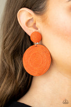 Load image into Gallery viewer, Paparazzi Accessories-Circulate The Room - Orange-Earrings
