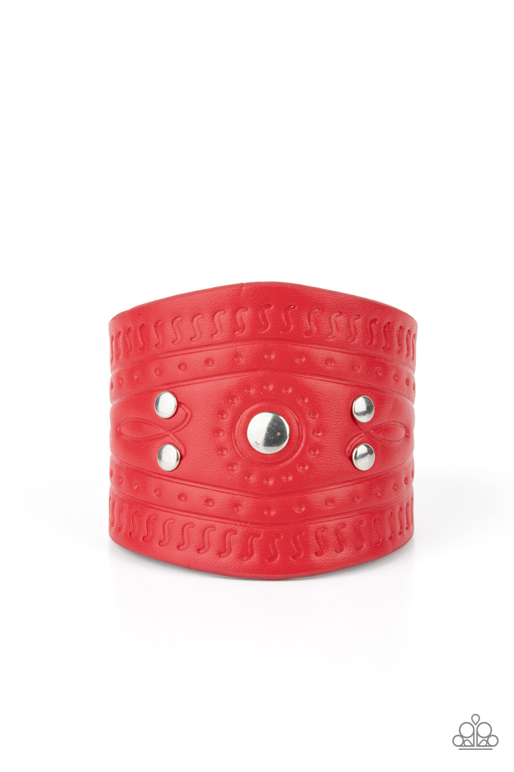 Paparazi Accessories-Orange County - Red-Bracelet