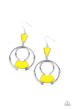 Load image into Gallery viewer, Paparazzi Accessories-Deco Dancing - Yellow-Earring

