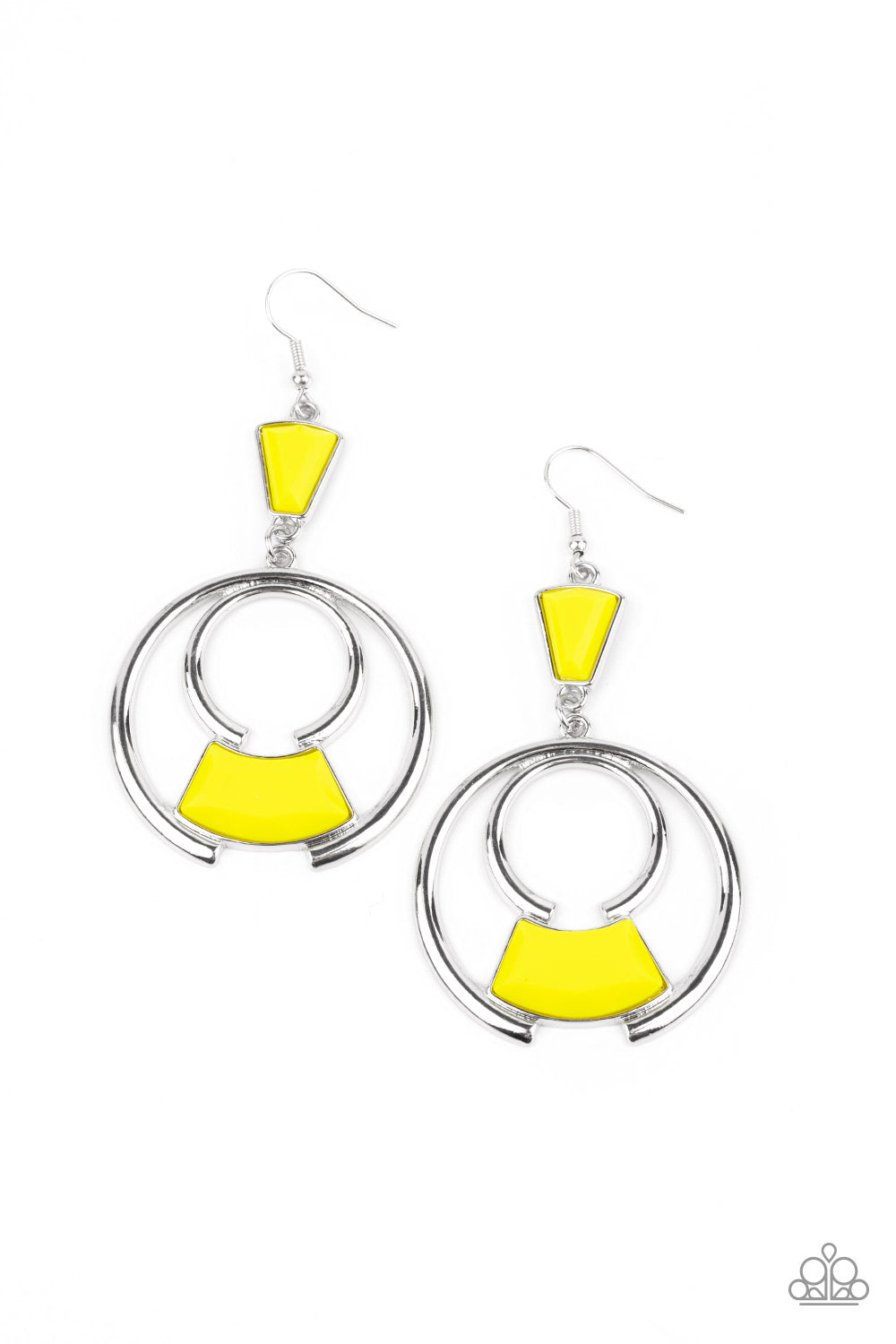 Paparazzi Accessories-Deco Dancing - Yellow-Earring