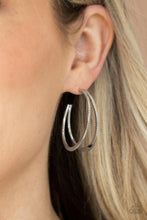 Load image into Gallery viewer, Paparazzi Accessories-Rustic Curves - Silver-Earrings

