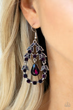 Load image into Gallery viewer, Paparazzi Accessories-Garden Decorum - Purple-Earrings
