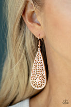 Load image into Gallery viewer, Paparazzi Accessories: Posy Pasture - Rose Gold Earring
