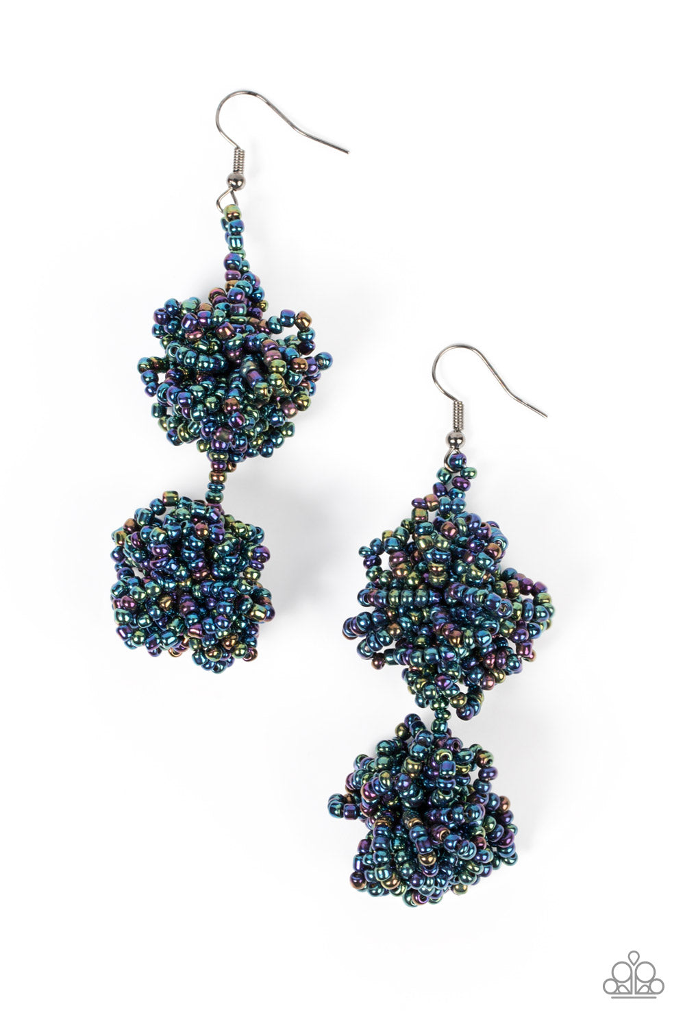 Paparazzi Accessories-Celestial Collision - Blue Multi-Earrings