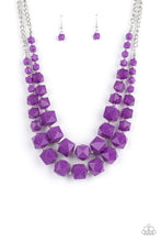 Load image into Gallery viewer, Paparazzi Accessories-Summer Excursion - Purple-Necklace
