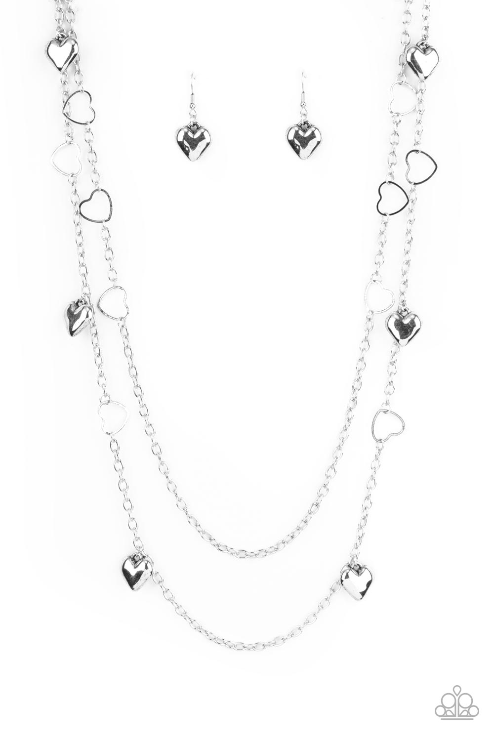 Paparazzi Accessories-Chicly Cupid - Silver-Necklace