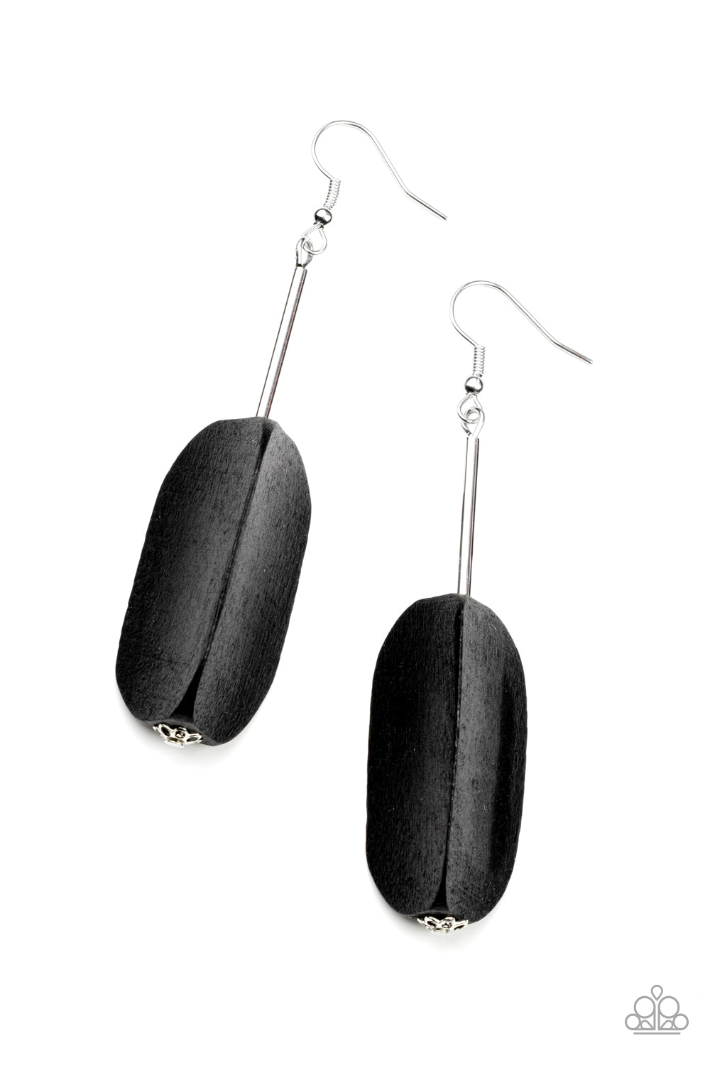 Paparazzi Accessories-Tamarack Trail - Black-Earrings