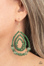 Load image into Gallery viewer, Paparazzi Accessories-Prana Party - Green-Earrings
