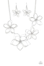 Load image into Gallery viewer, Paparazzi Accessories-Flower Garden Fashionista - Silver-Necklace
