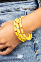 Load image into Gallery viewer, Paparazzi Accessories-Radiantly Retro - Yellow-Bracelet
