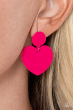 Load image into Gallery viewer, Paparazzi Accessories-Just a Little Crush - Pink-Earring
