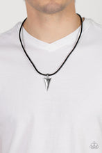 Load image into Gallery viewer, Paparazzi Accessories-Pharaohs Arrow - Black-Necklace

