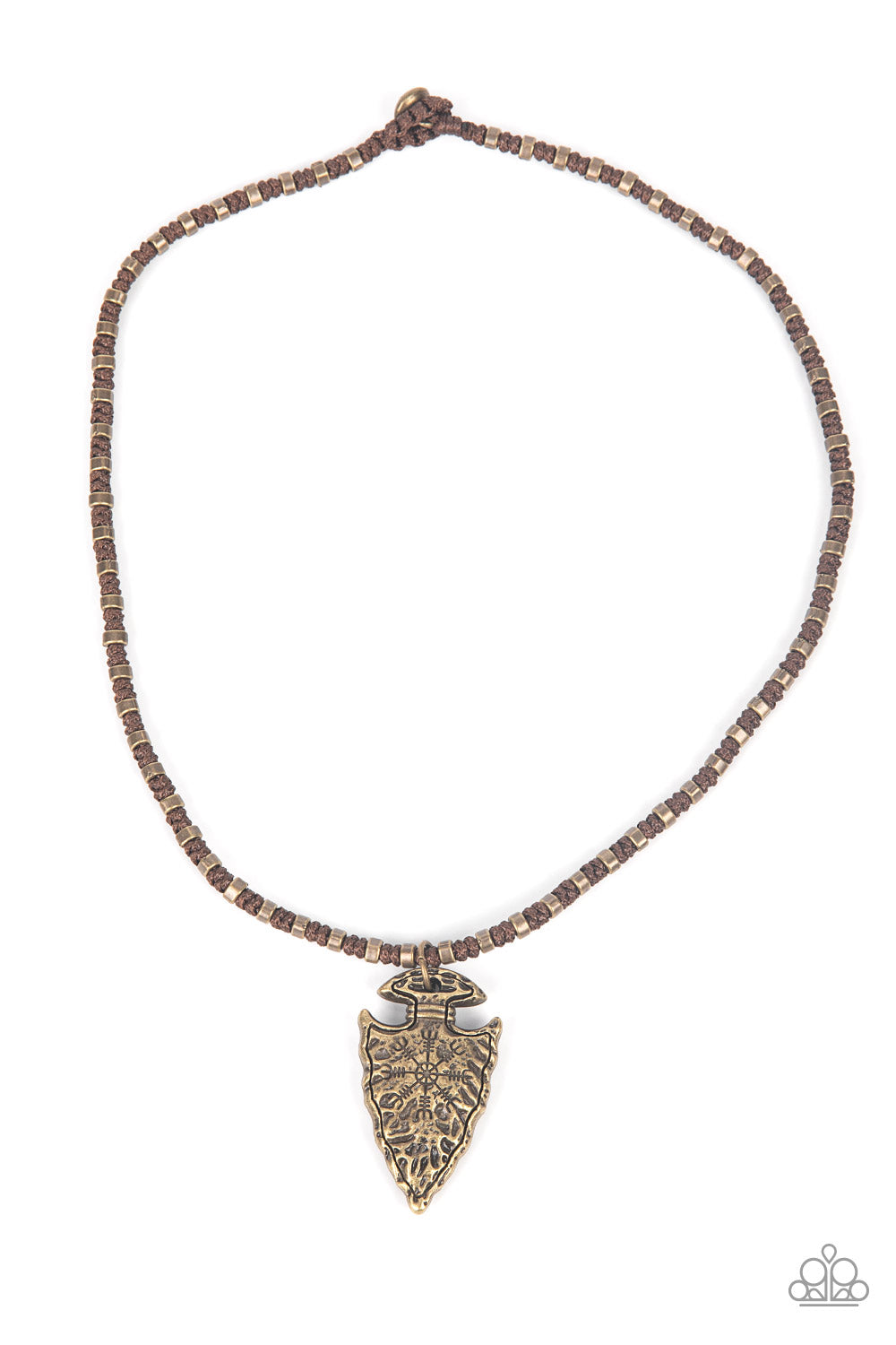 Paparazzi Accessories-Get Your ARROWHEAD in the Game - Brass-Necklace