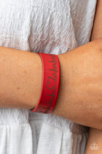 Load image into Gallery viewer, Paparazzi Accessories-Haute Heartbeat - Red-Bracelet
