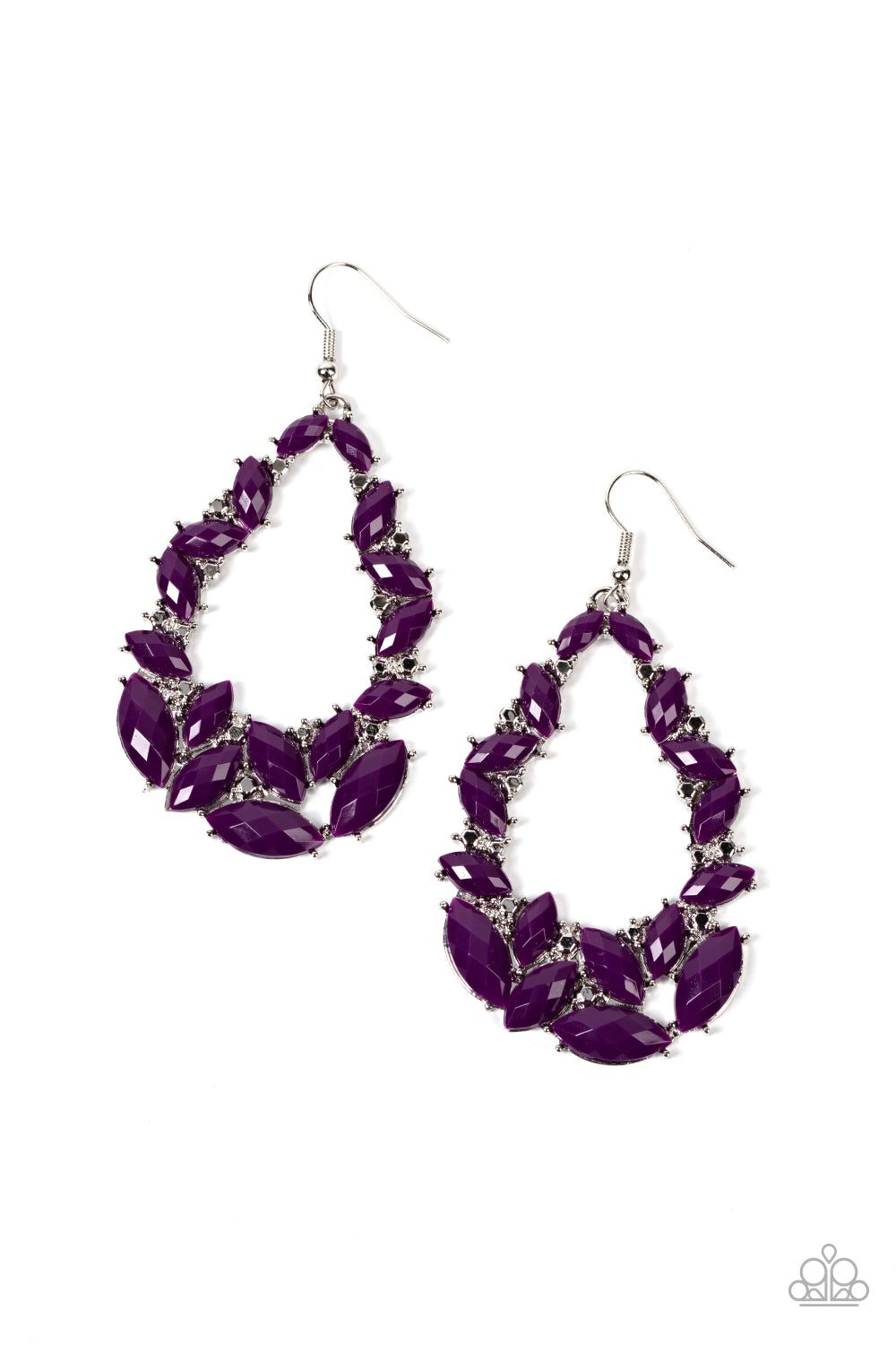 Paparazzi Accessories-Tenacious Treasure - Purple-Earrings