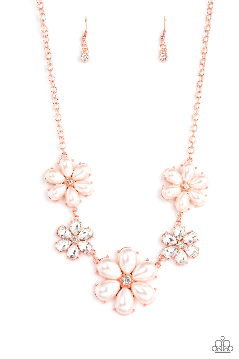 Paparazzi Accessories-Fiercely Flowering - Copper-Necklace