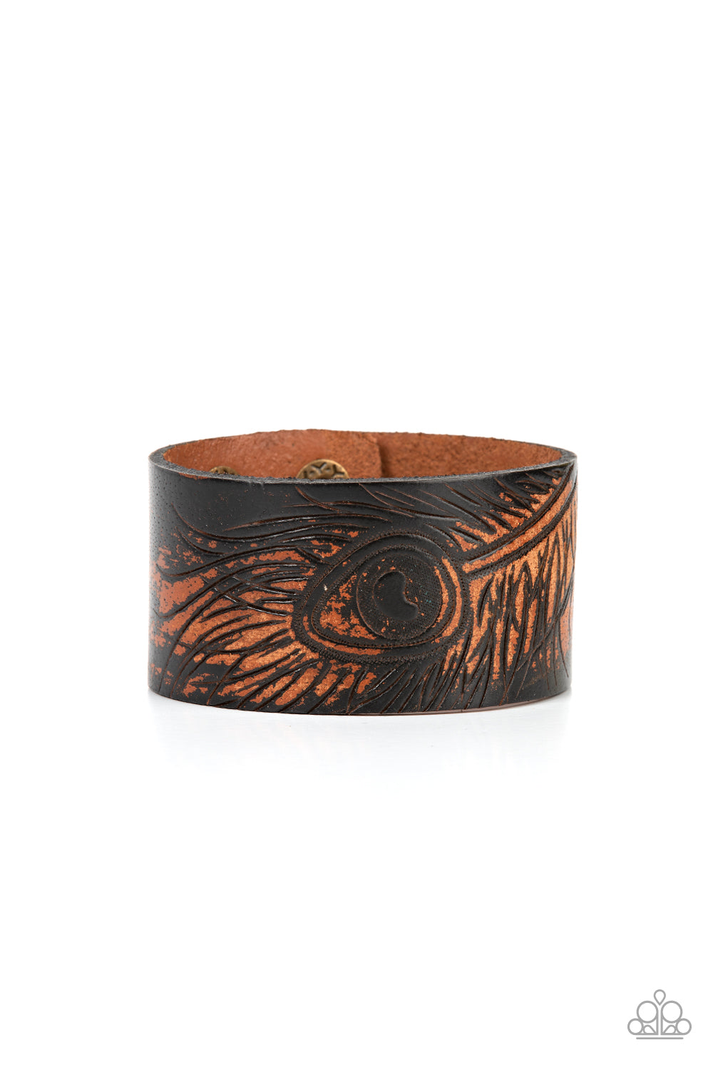 Paparazzi Accessories-Positively Peacock - Black-Bracelet