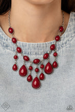 Load image into Gallery viewer, Paparazzi Accessories-Mediterranean Mystery - Red-Necklace
