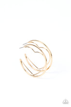 Load image into Gallery viewer, Paparazzi Accessories-Love Goes Around - Gold-Earrings
