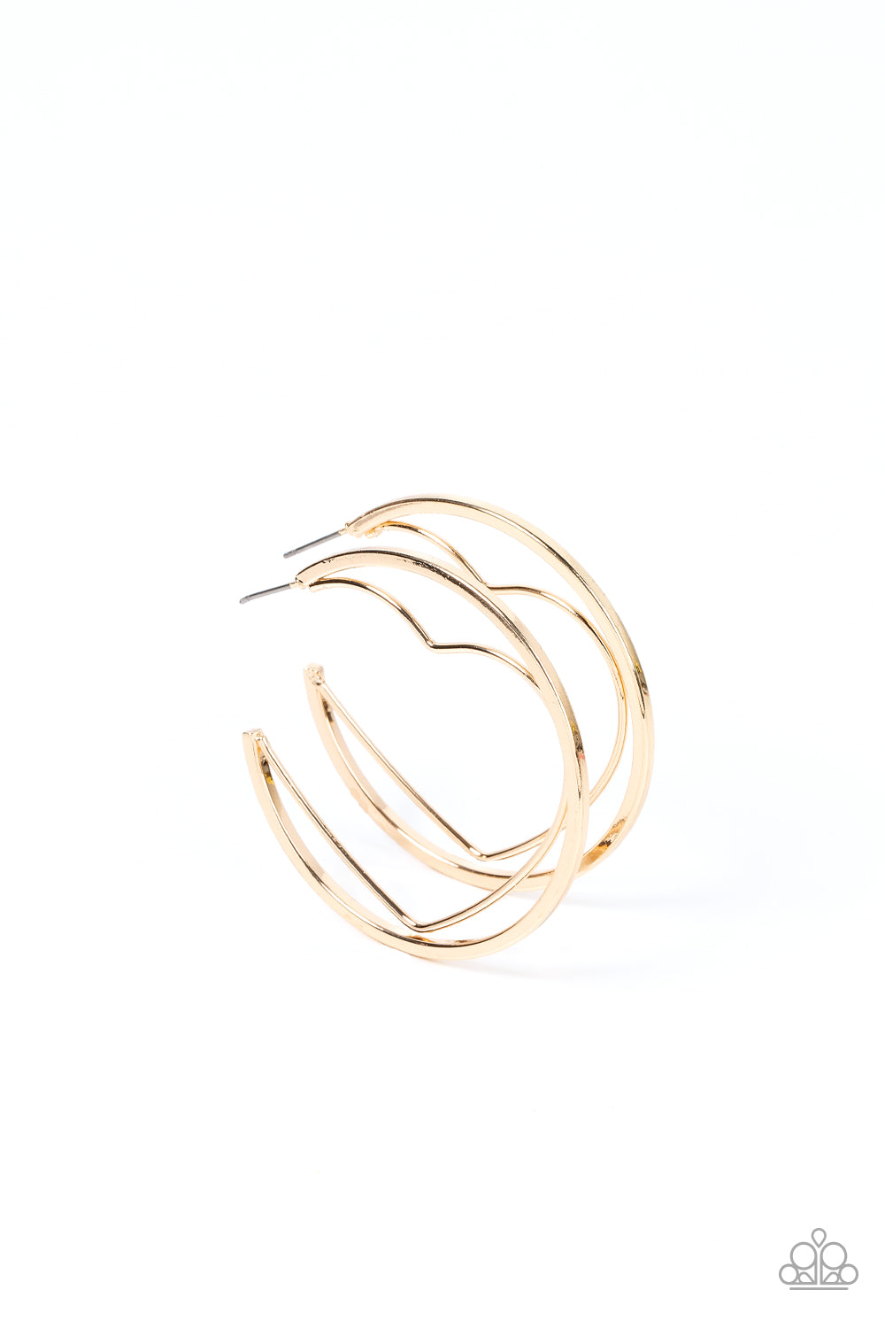 Paparazzi Accessories-Love Goes Around - Gold-Earrings