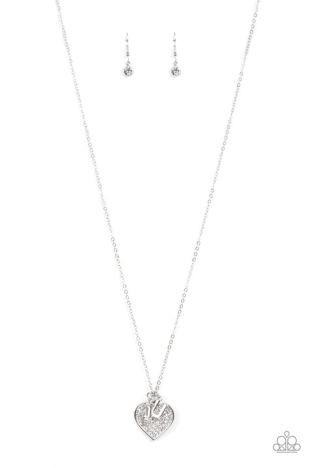 Paparazzi Accessories-Letters of Love - White-Neckalace