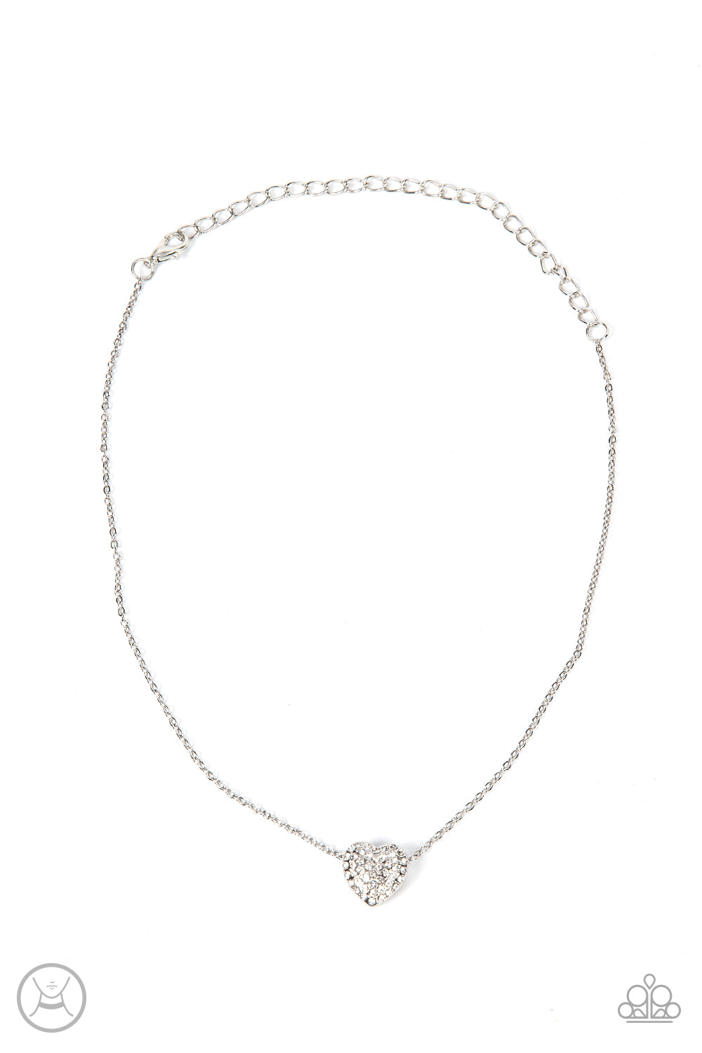 Paparazzi Accessories-Twitterpated Twinkle - White-Necklace