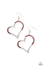Load image into Gallery viewer, Paparazzi Accessories-Tenderhearted Twinkle - Red-Earrings
