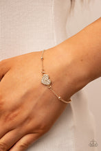 Load image into Gallery viewer, Paparazzi Accessories- Heartachingly Adorable - Gold-Bracelet
