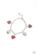 Load image into Gallery viewer, Paparazzi Accessories-Lusty Lockets - Red-Bracelet

