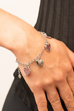 Load image into Gallery viewer, Paparazzi Accessories-Lusty Lockets - Red-Bracelet
