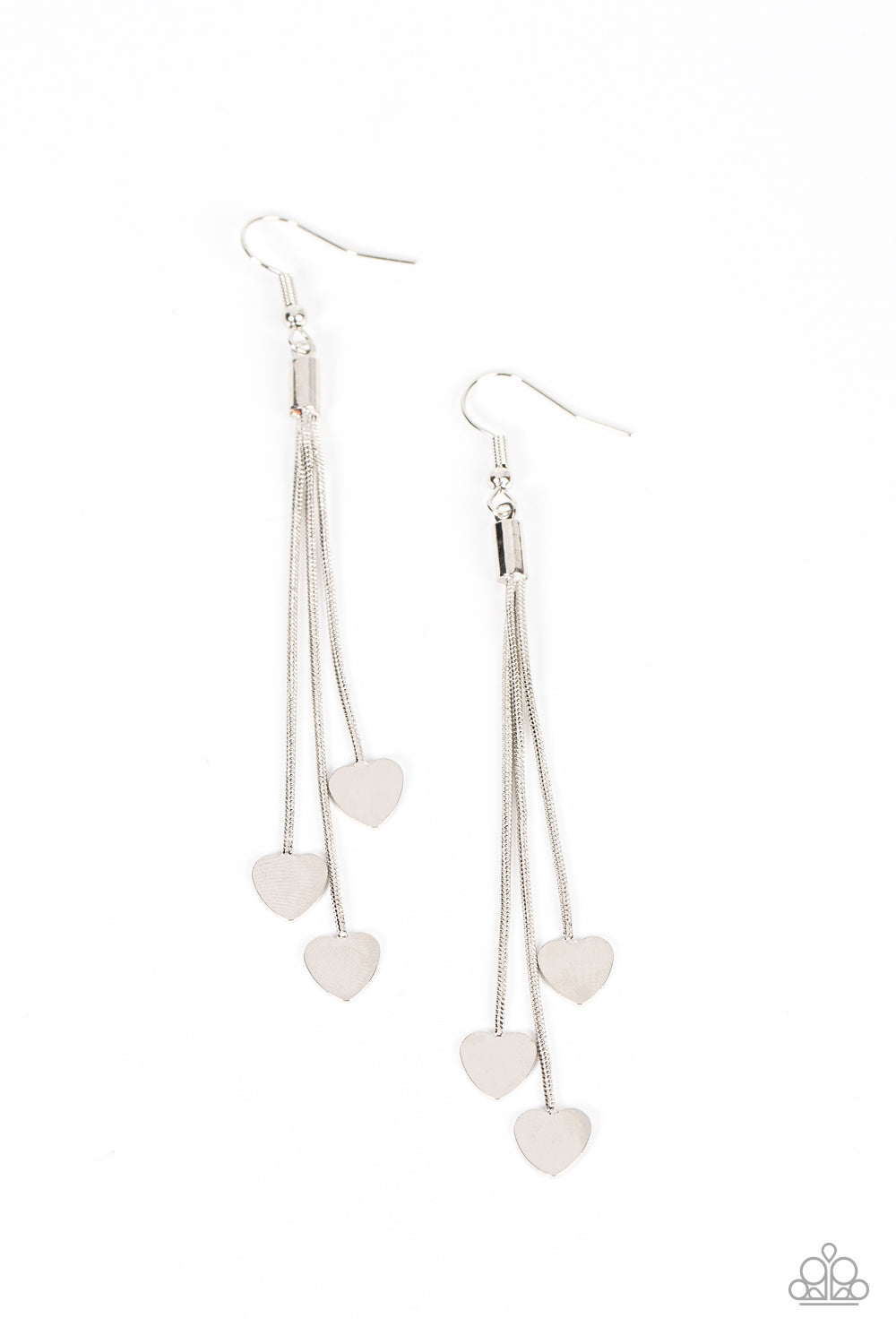 Paparazzi Accessories-Higher Love - Silver-Earrings