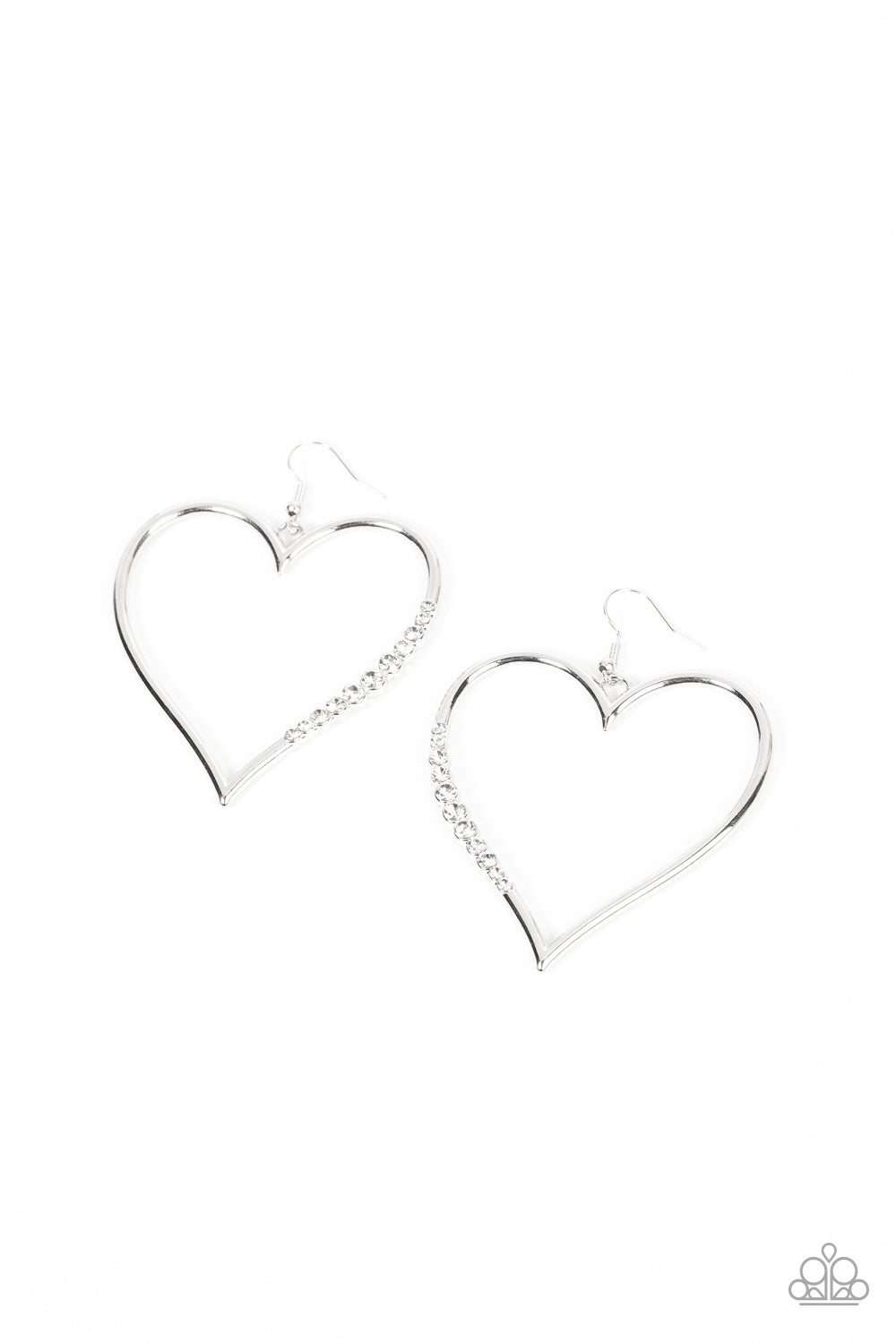 Paparazzi Accessories-Bewitched Kiss - White-Earrings