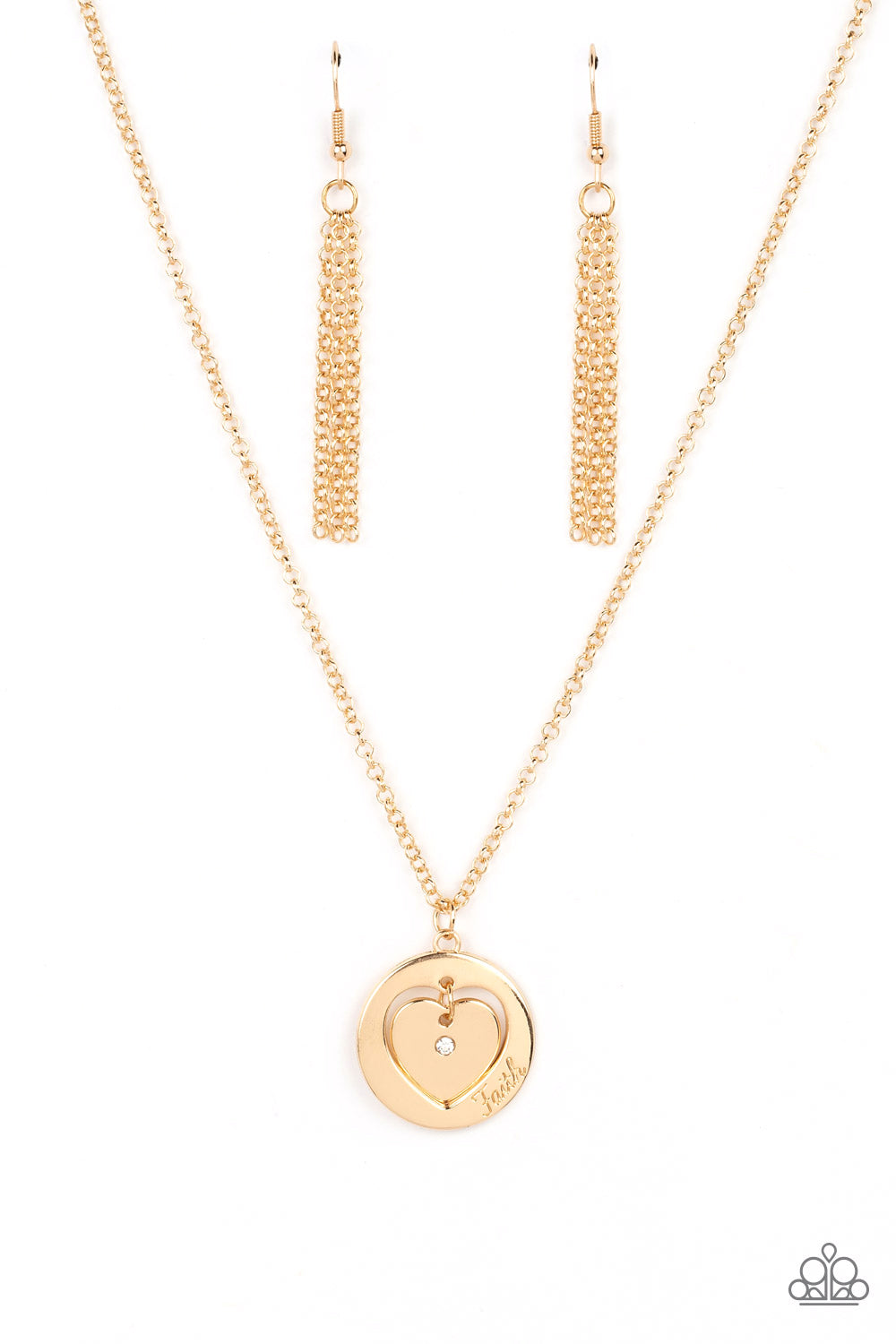Paparazzi Accessories-Heart Full of Faith - Gold