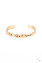 Load image into Gallery viewer, Paparazzi Accessories-I Stand All Amazed - Gold
