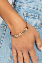 Load image into Gallery viewer, Paparazzi Accessories-I Stand All Amazed - Gold
