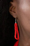 Load image into Gallery viewer, Paparazzi Right As RAINFOREST - Red Seed Beads - Necklace &amp; Earrings
