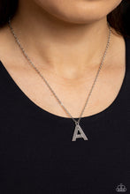 Load image into Gallery viewer, Paparazzi Accessories-Leave Your Initials - Silver - A

