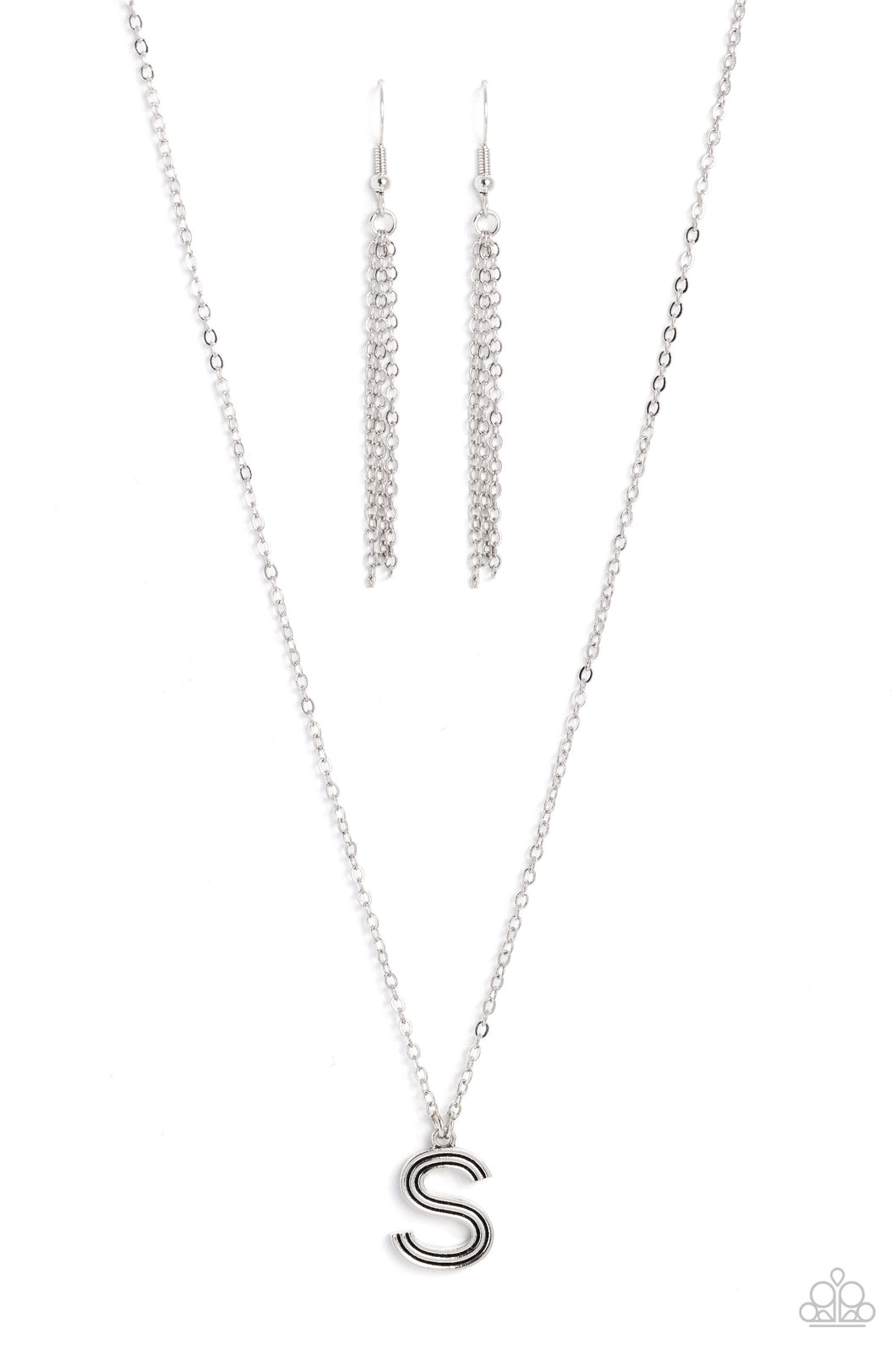 Paparazzi Accessories-Leave Your Initials - Silver - S